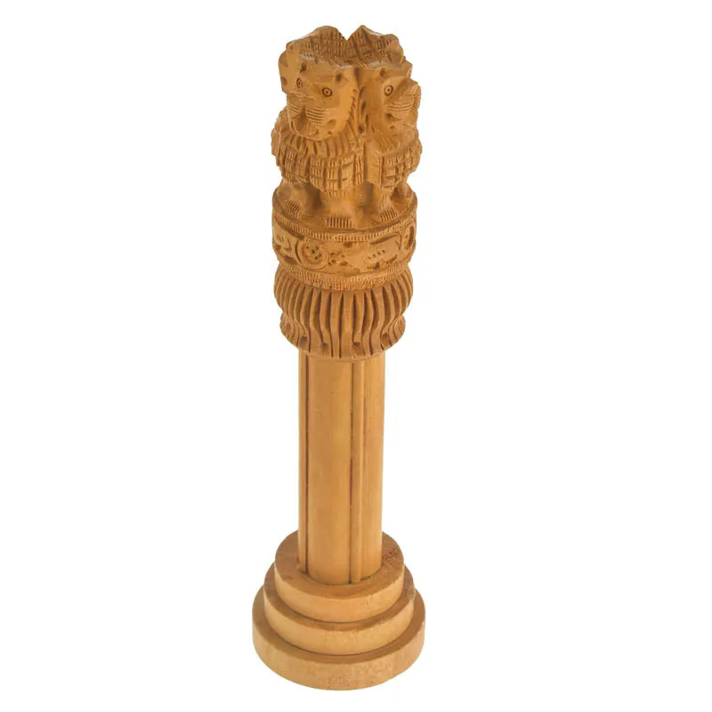 The Pillars Of Ashoka Lacquered Wood Show Piece media 3