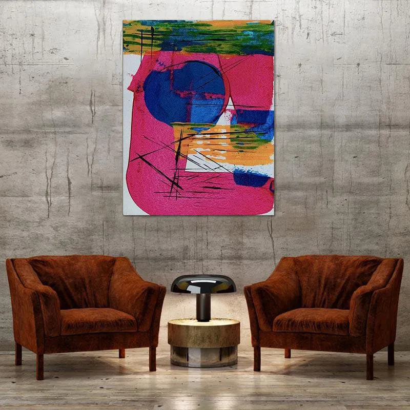 Multi-hued Contemporary Canvas Painting - Gallery Wrap media 4