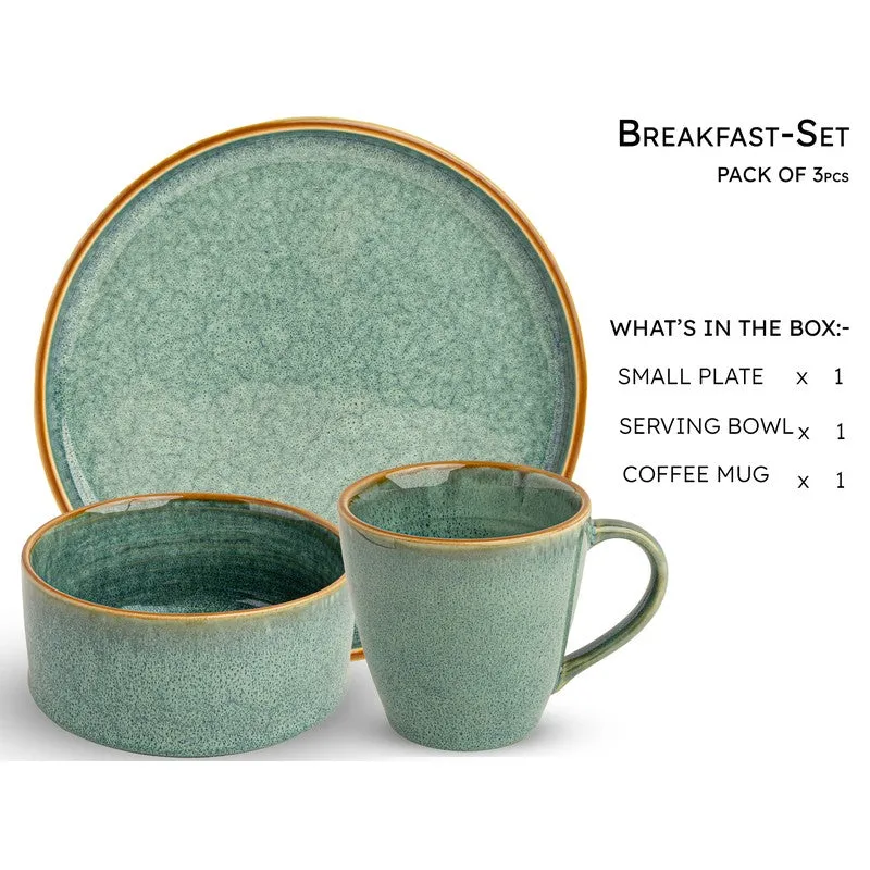 Coastal Brew Ceramic Tea Set (Green) - Three Piece Set media 6