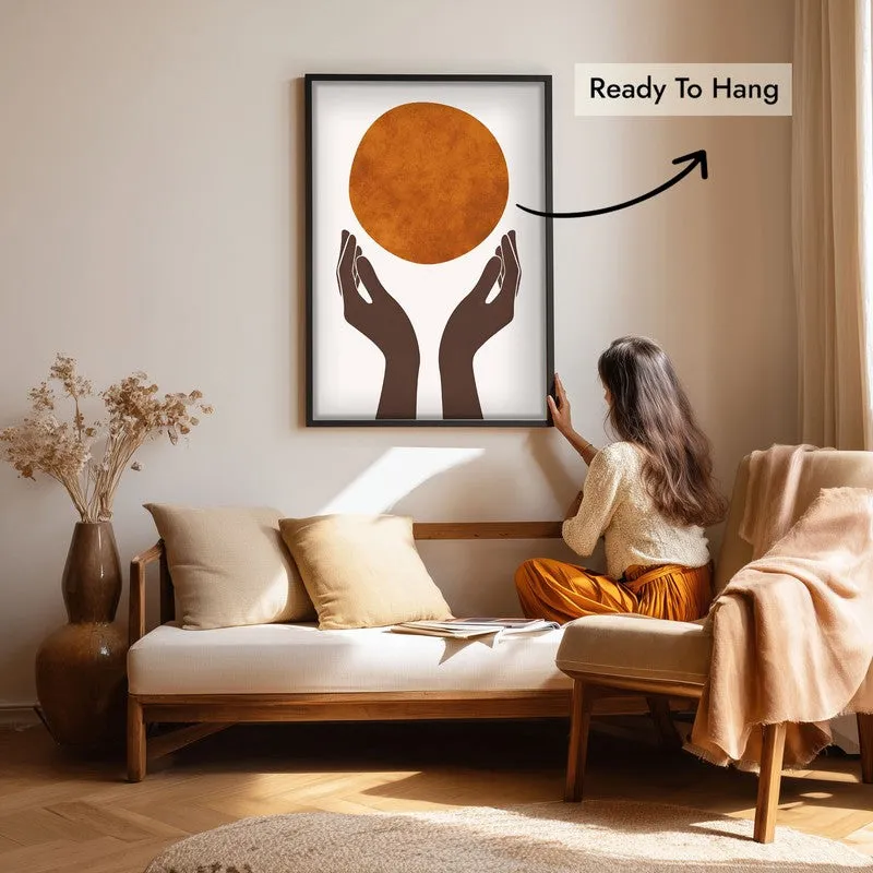 Holding the Sun Canvas Wall Painting With Black Frame media 7