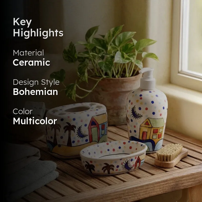 Fresh Nest Ceramic Bathroom Set - Three Piece Set media 2