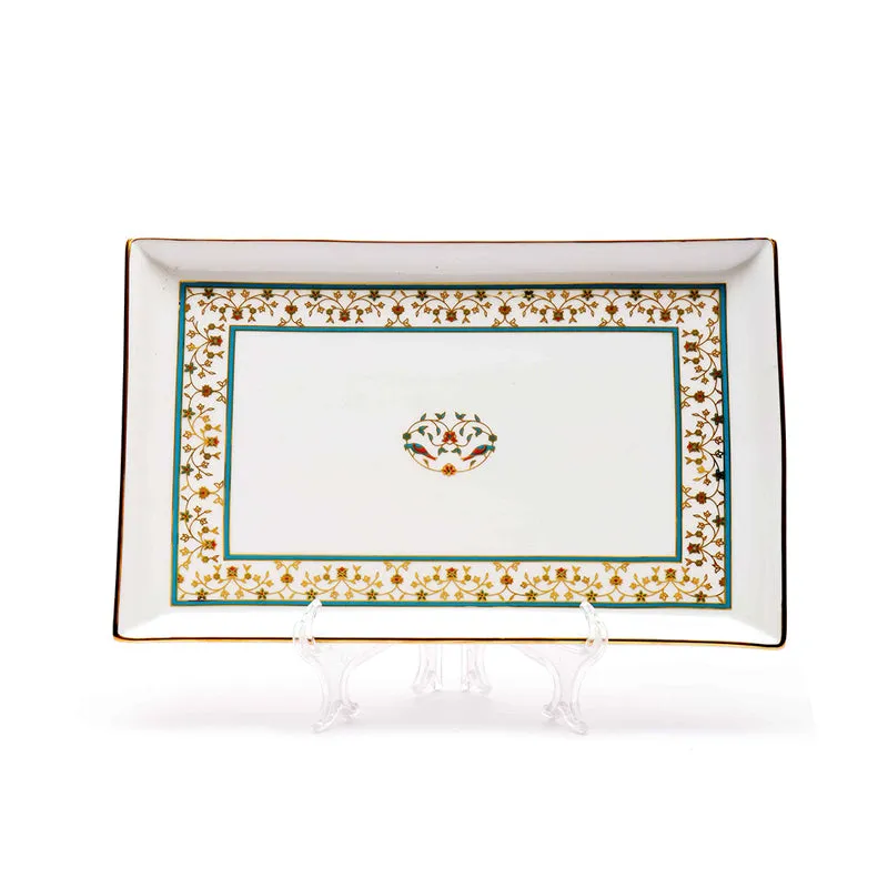 Gilded Mavi Tabletop Porcelain Platter media 2