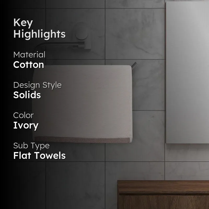 Hue Haven Face Towel (Ivory) - Set of Four media 2