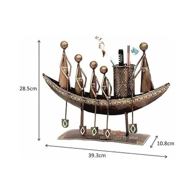 Iron Boat Pen Holder Showpieces media 6