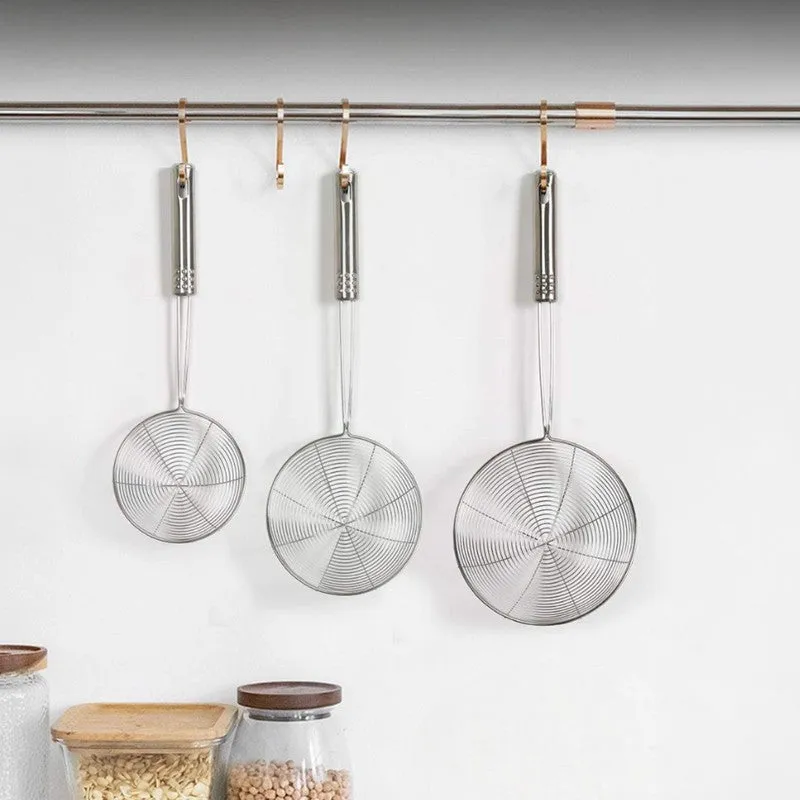 Stainless Steel Spider Strainer Set with Handles - Set Of Three media 1