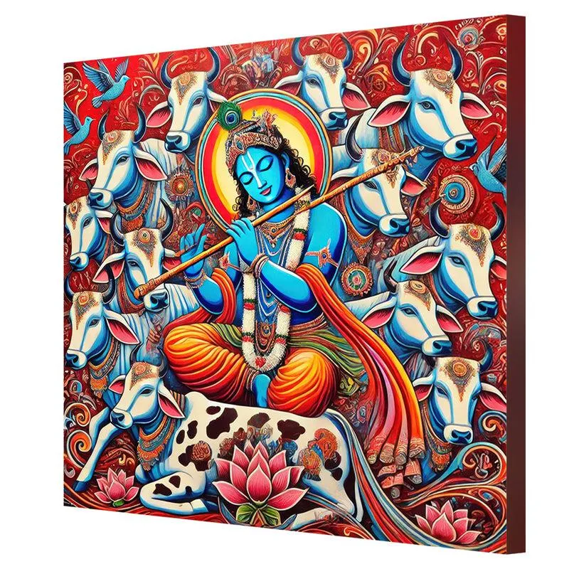 Lord Krishna Wall Painting media 5