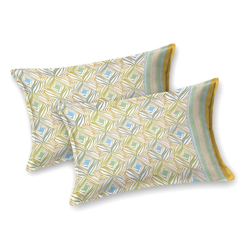 Desert Charm Cotton Bedsheet (Yellow,Blue) - 120 TC media 3