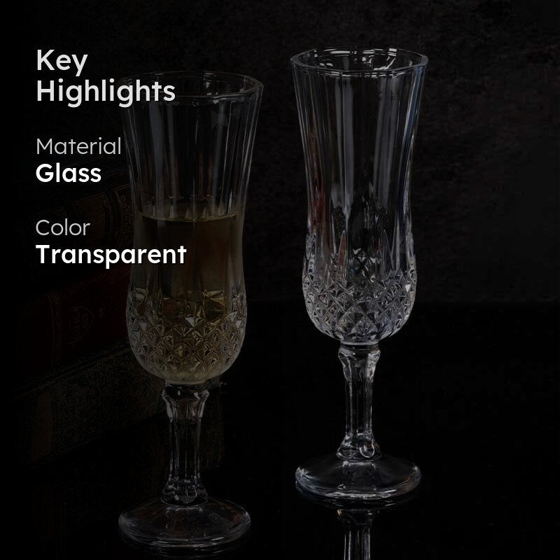 Madeira Flute Glasses (160 ml ) - Set of Six image 2