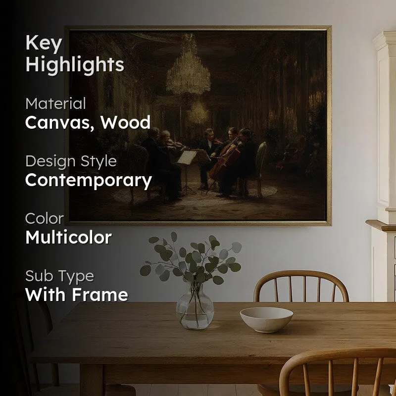 Imperial Notes Canvas Wall Painting With Frame media 2