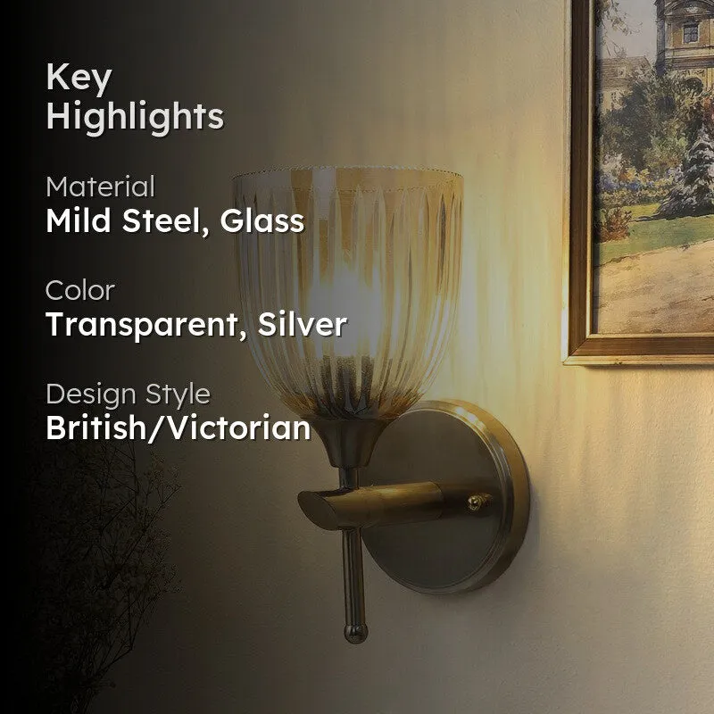 Mirelia Elegant Glass Wall Lamp media 2