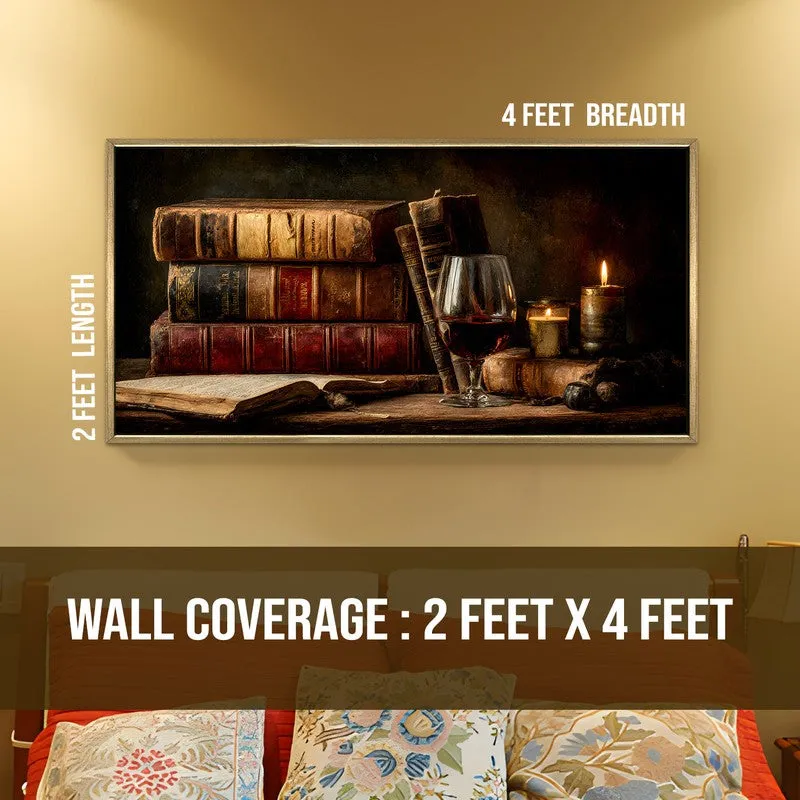 Bookward Canvas Wall Painting With Frame media 8
