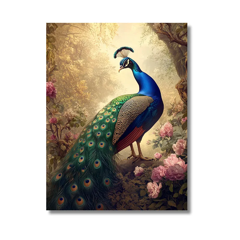 Peacock Aura Wall Painting media 3