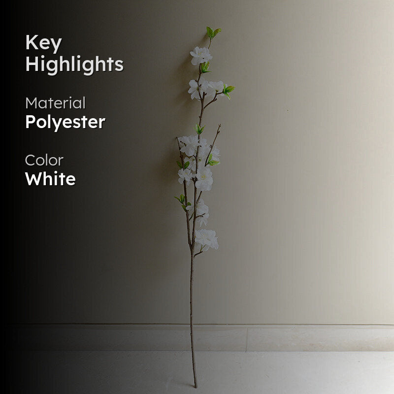 Lunis Artificial Flower Stick (White) - Set Of Two media 2