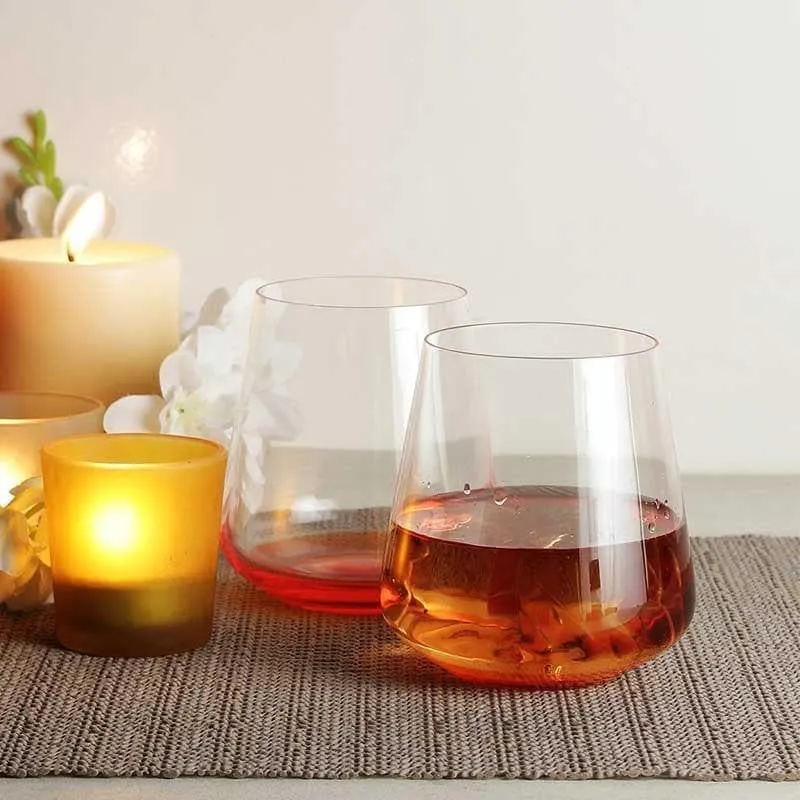 Orange Bohemia Crystal Ombre Red  Whiskey Glasses (400 mL) - Set of Six media 7