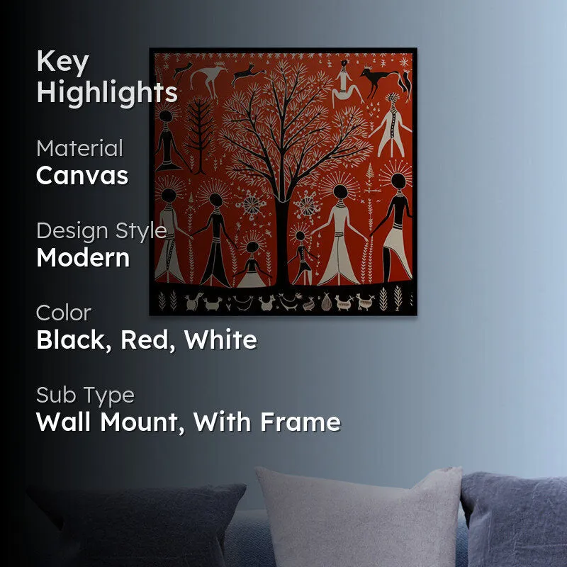 Scarlet Tribe II Canvas Wall Art With Frame media 2