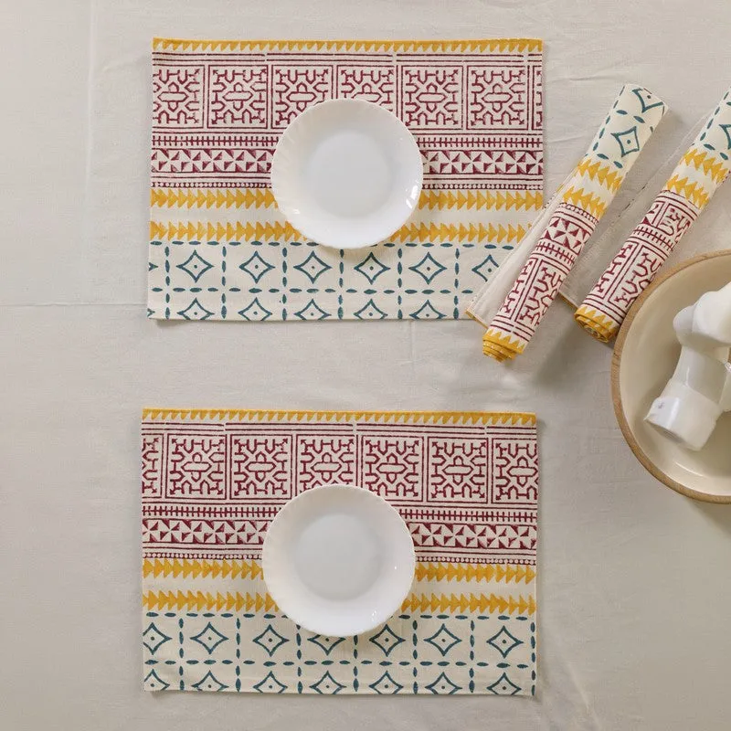 Urban Geometry Canvas Table Mats - Set Of Four media 3