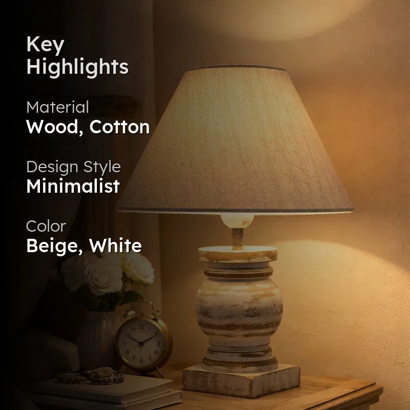 MonoCraft Wooden Table Lamp - Beiige media 2