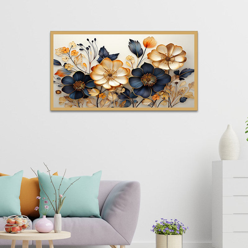 Munica Floral Wall Painting With Frame