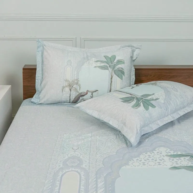 Regal Oasis Cotton Bedsheet (Blue) - 200 TC media 4
