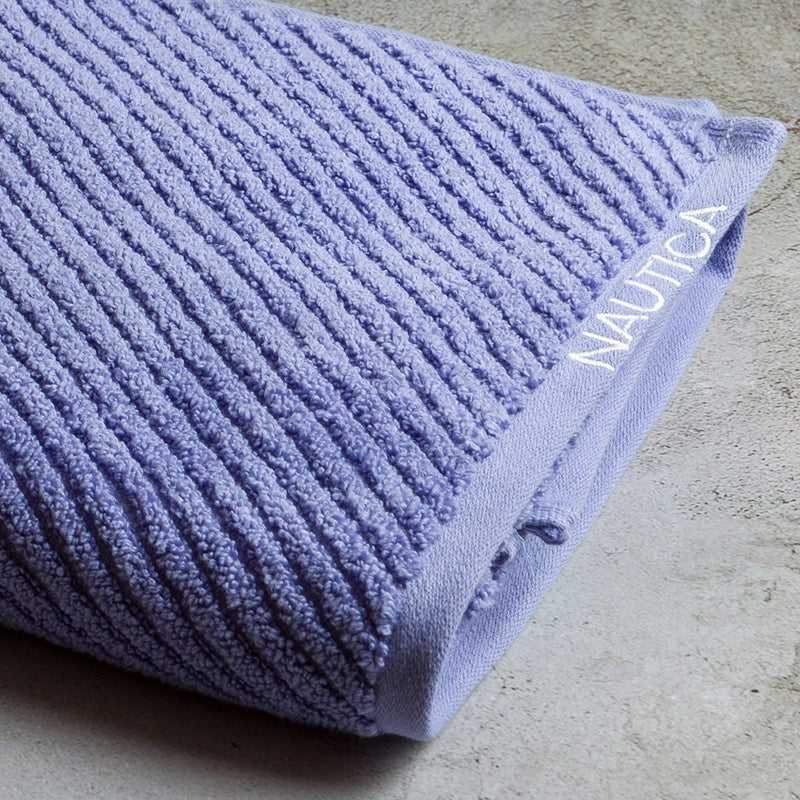 Nautica Riviera Soft Cotton Bath Towel - Light Blue media 5