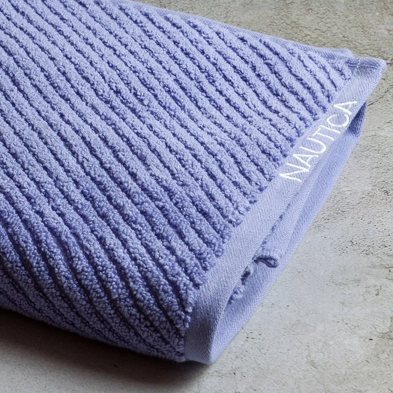 Nautica Riviera Soft Cotton Bath Towel - Light Blue media 5
