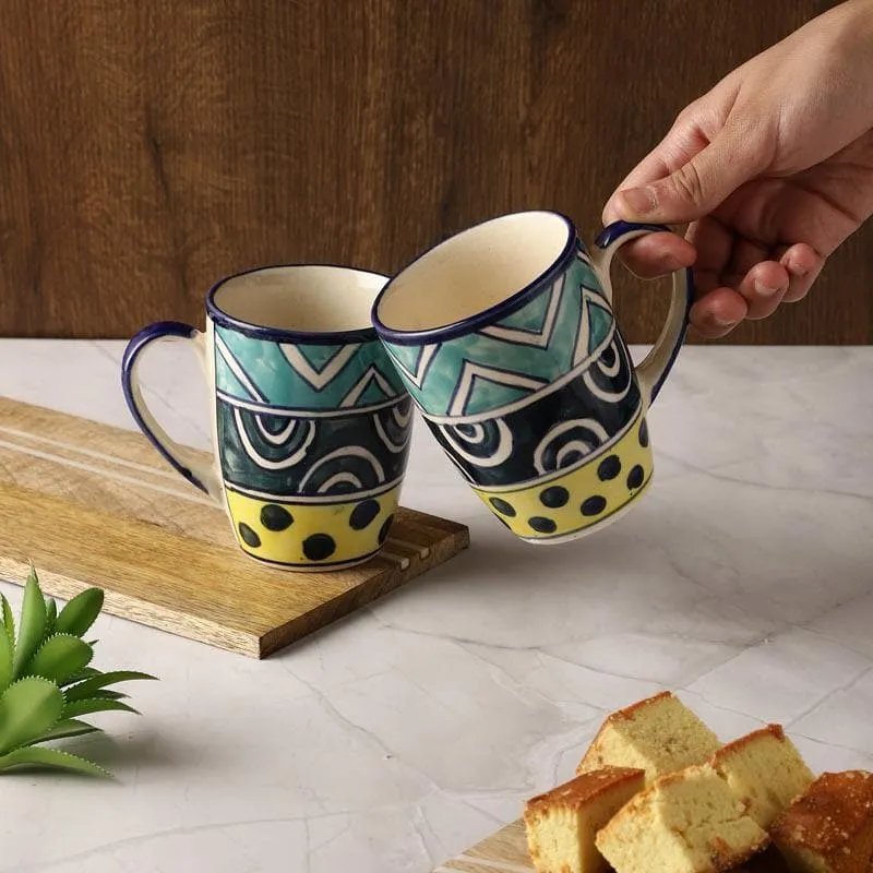 Zubi Ceramic Coffee Mug (270 mL) - Two Piece Set media 1