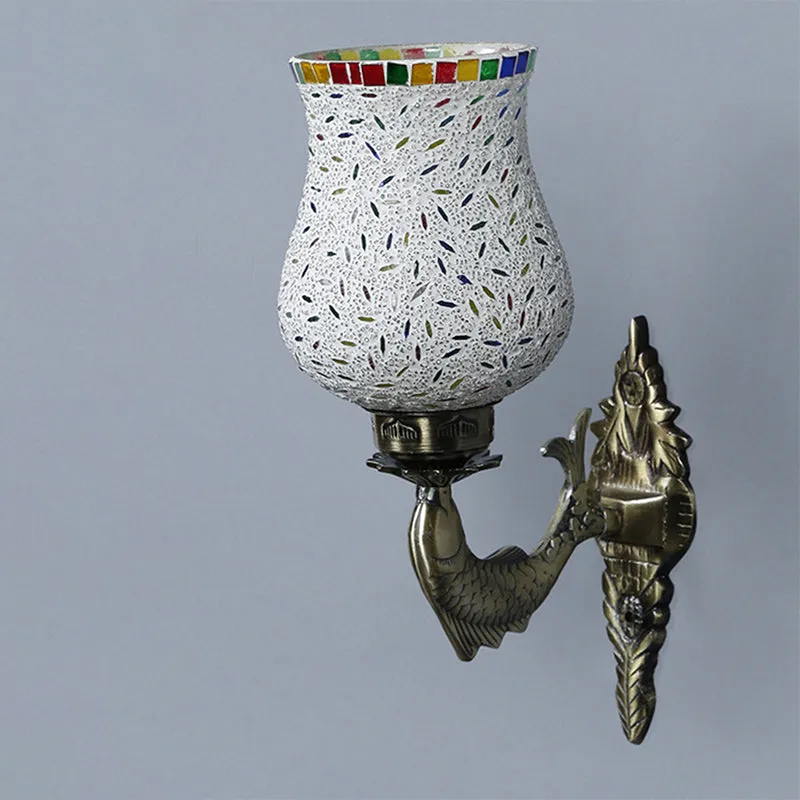 Nira Ziada Mosaic Glass & Metal Wall Lamp media 4
