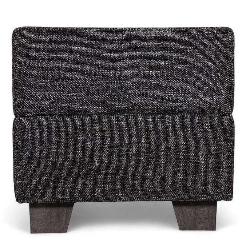 Krixon Pine Wood Pouffe - Black media 4