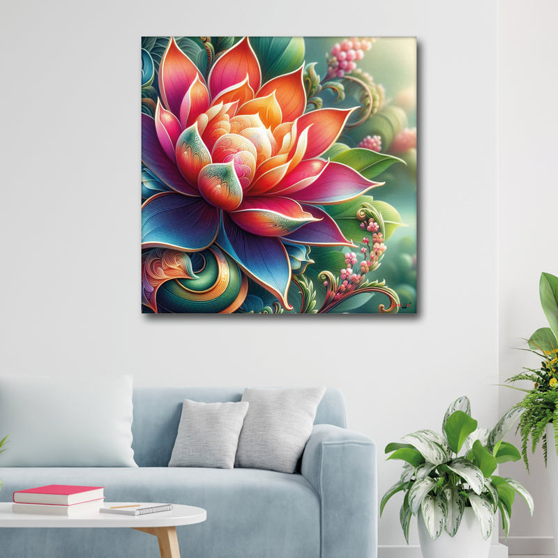 Lotus Trance Wall Painting