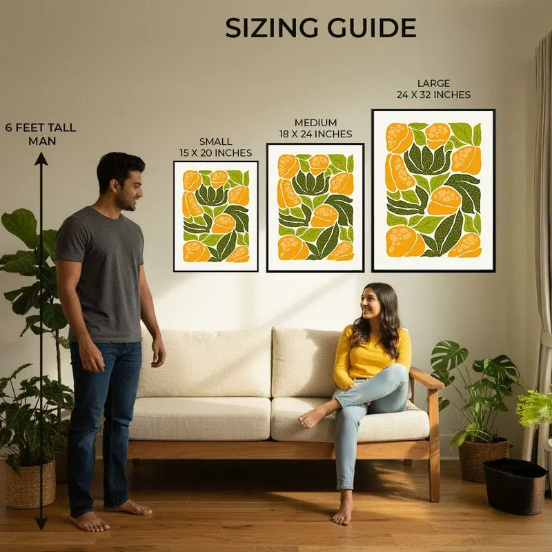 Sunlit Botanic Blooms Wall Art - Black Frame media 9