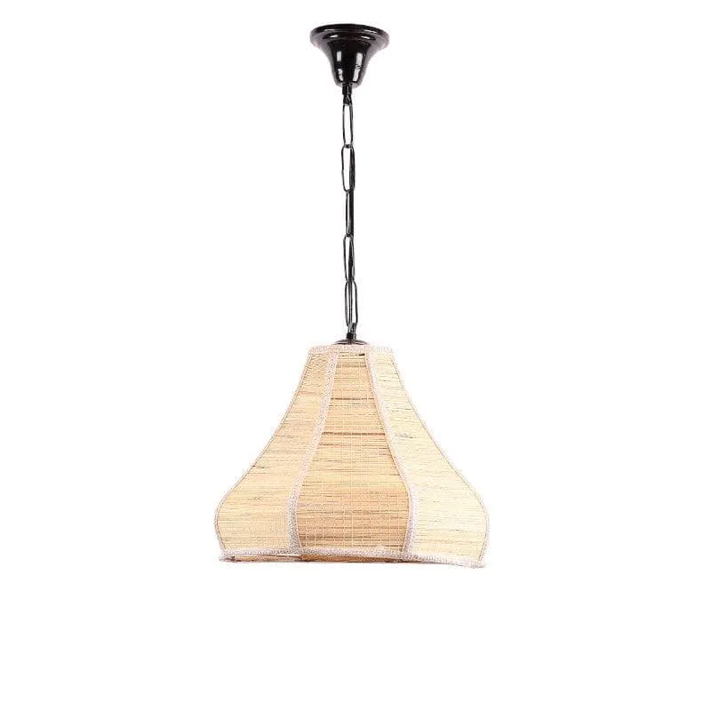 Milana Bamboo Cane Ceiling Lamp media 5