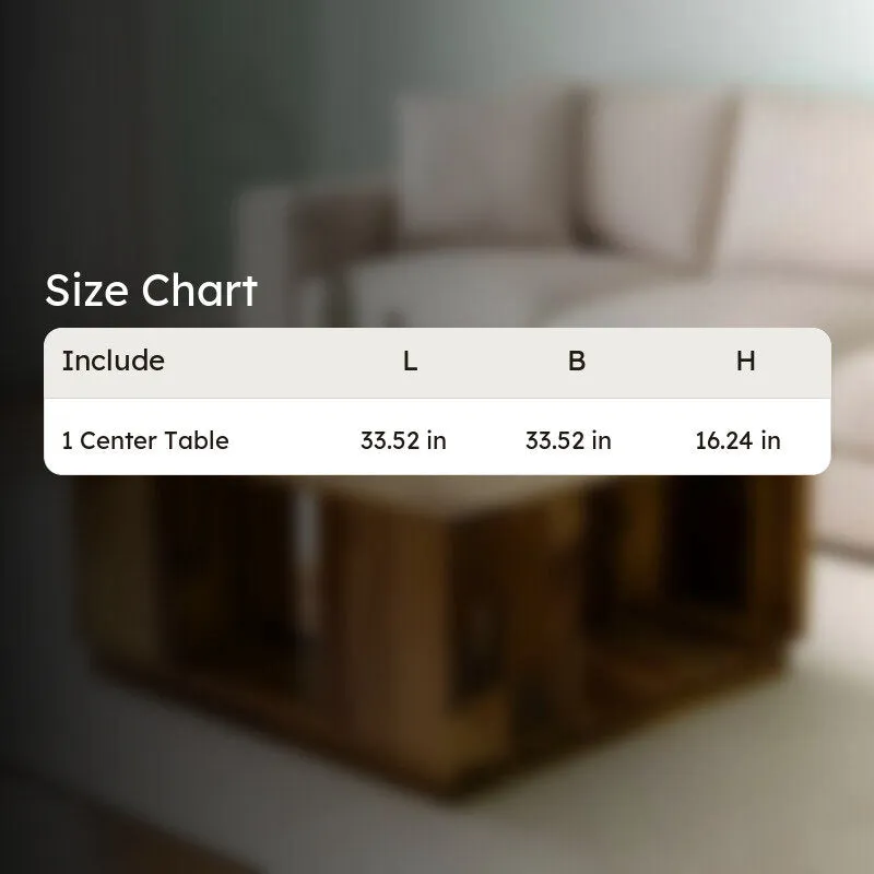 Uervon Sheesham Wooden Center Table - Brown media 8