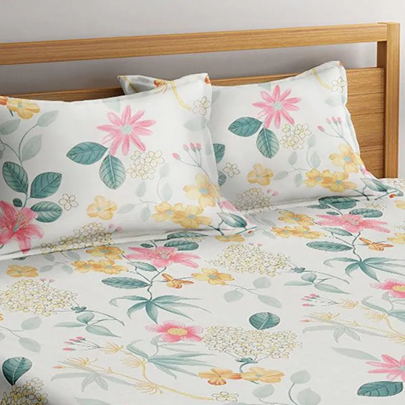 Avena Floral Cotton Bedsheet - 210 TC media 5