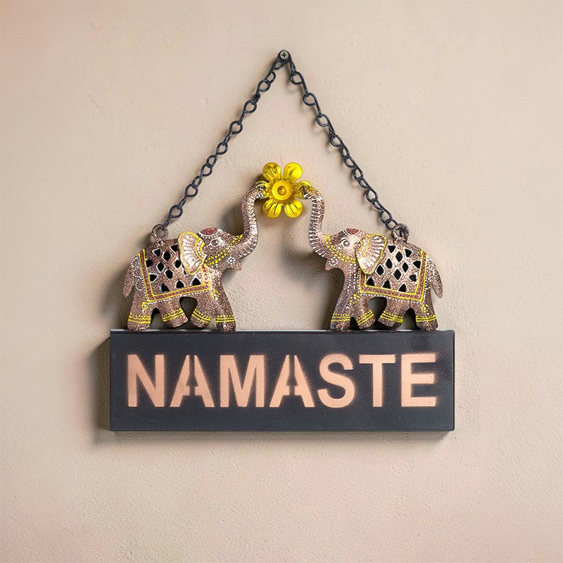 Namaste Gaja Wooden Wall Accent media 7