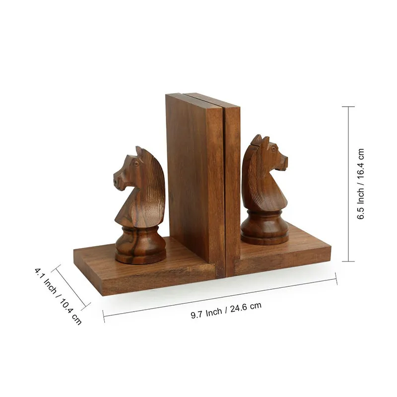 Ashwapati Sheesham Wood Book End - Set Of Two media 5