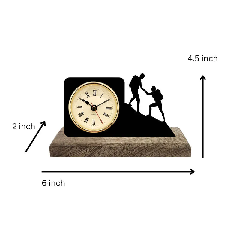 Tenacity Iron & Mango Wood Table Clock media 5