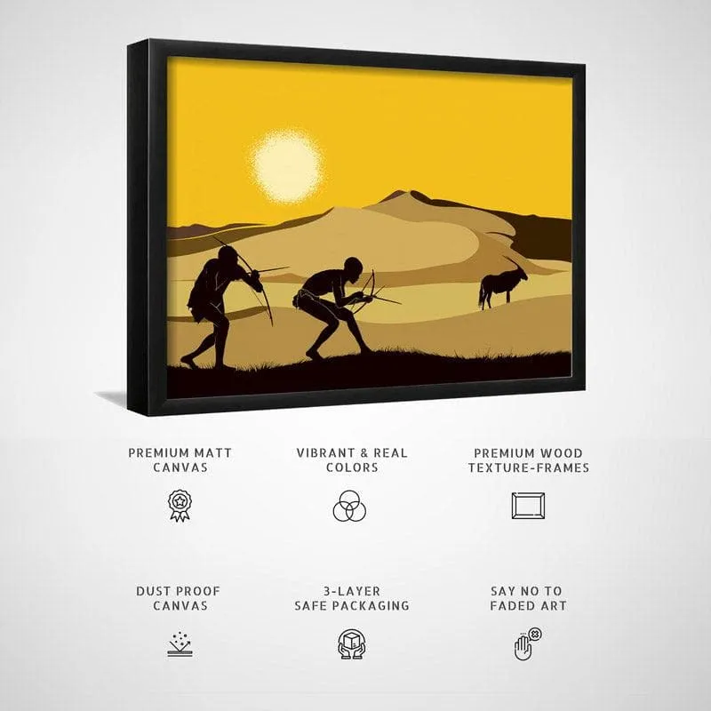 San Hunter Canvas Wall Painting - Black Frame media 5