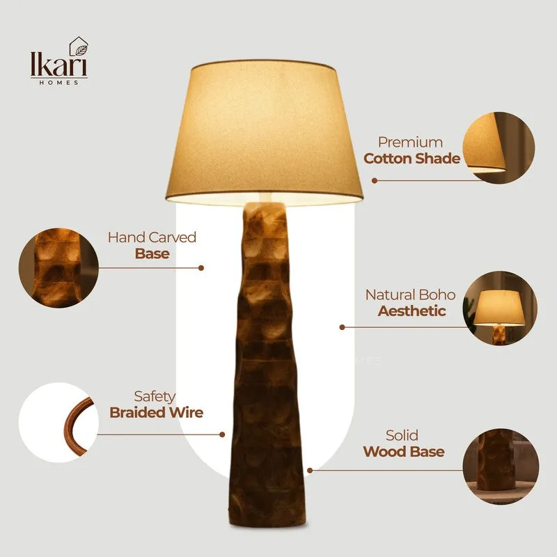 Sculpted White Mango Wood Floor Lamp media 8