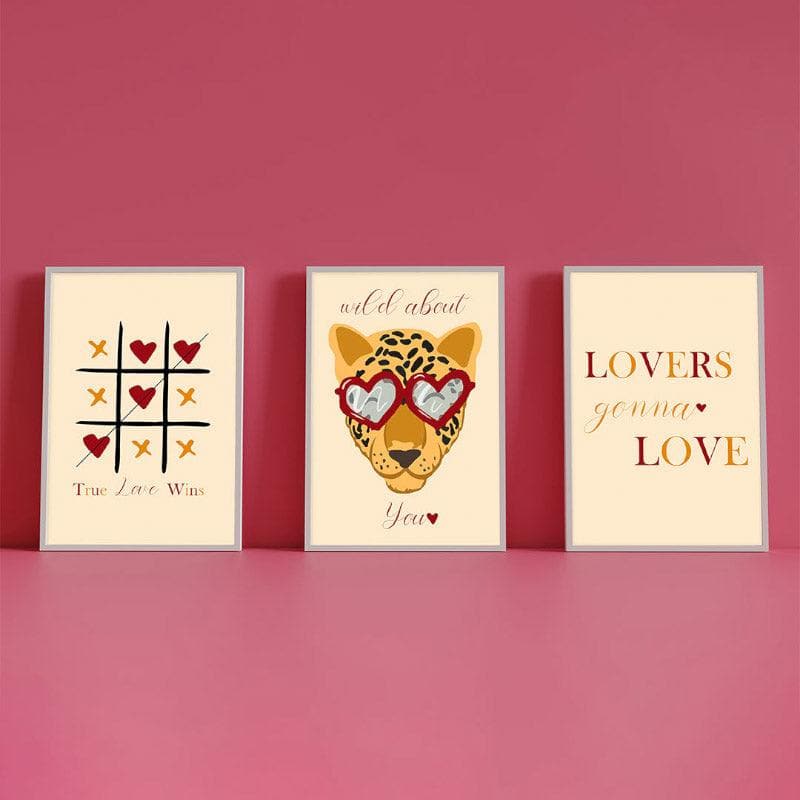 Love Is Love Paper Wall Art - Set Of Three