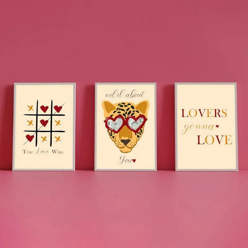 Love Is Love Paper Wall Art - Set Of Three media 1