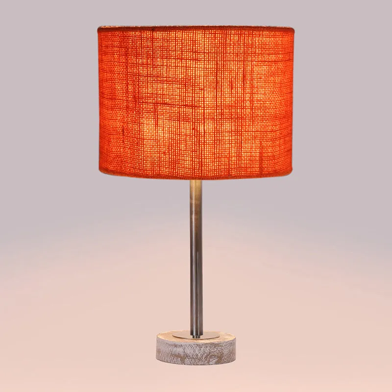 Sienna I Rodin Wooden Table Lamp - Orange,Silver,White media 5