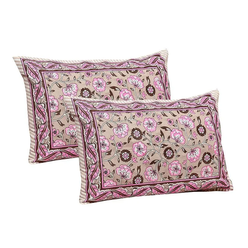 Vahana Ethnic Cotton Bedsheet (Pink) - 180 TC media 4
