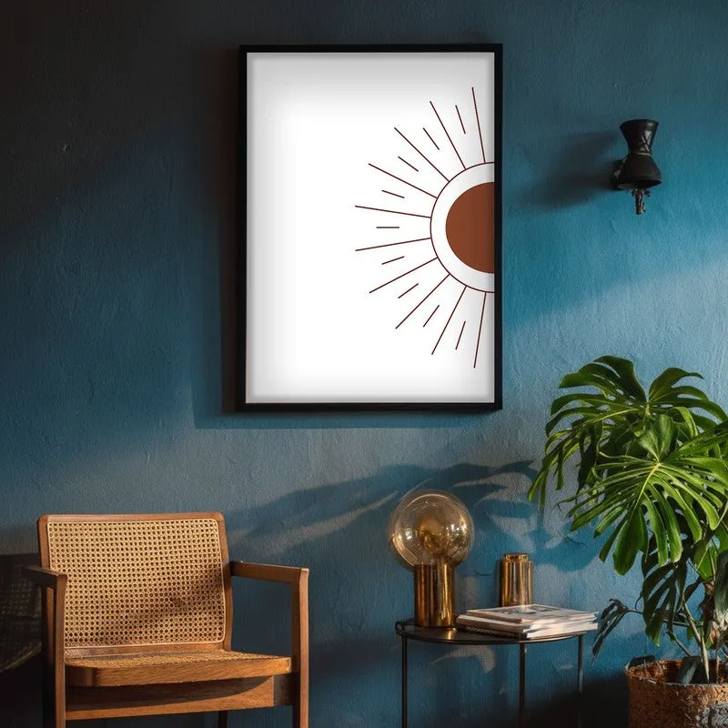 Amber Ray Canvas Wall Painting With Black Frame media 8