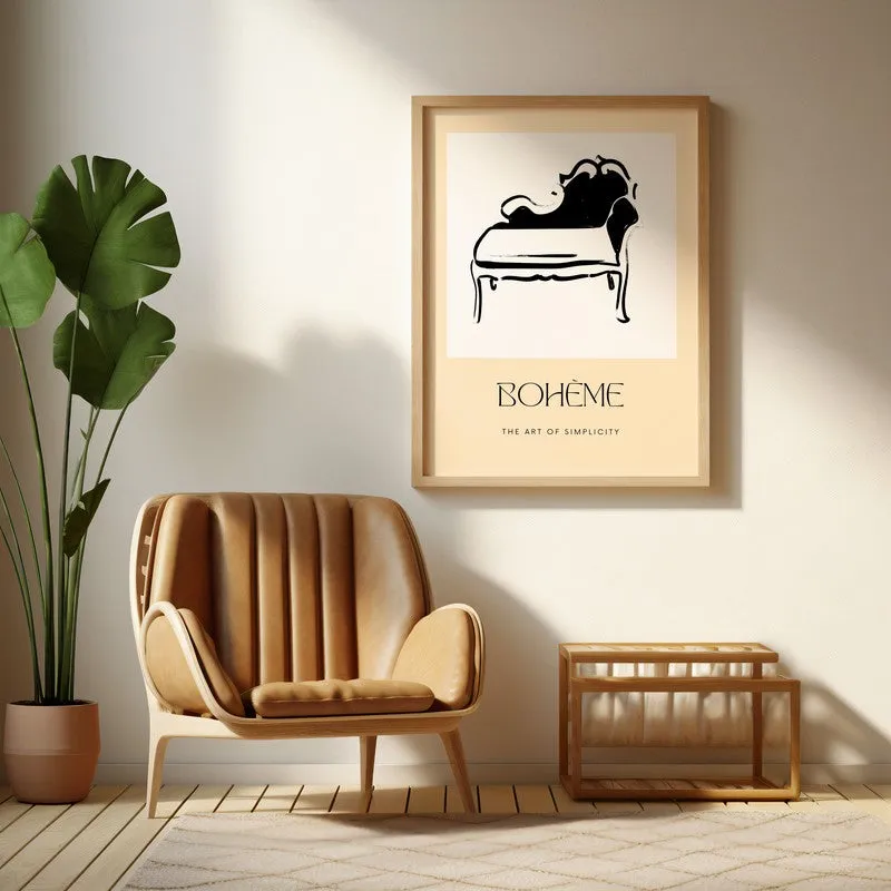 Daybed Dream Canvas Wall Painting With Brown Frame media 6