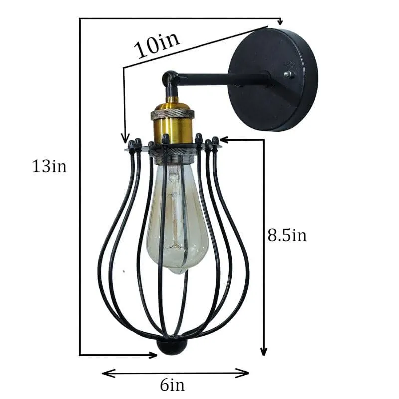 Poshell Metal Wall Lamp - Black, Gold media 5