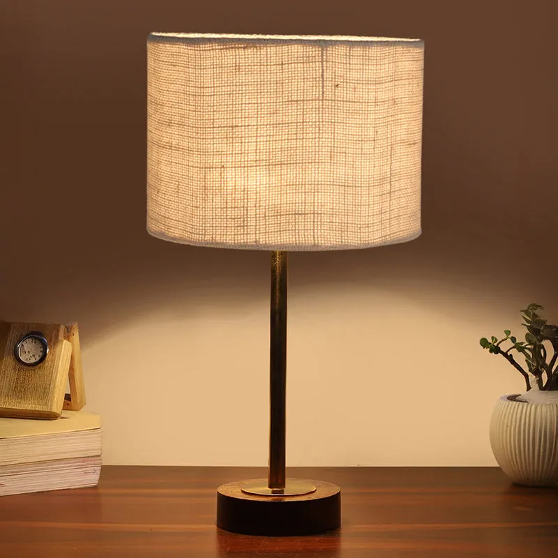 Sienna I Rodin Wooden Table Lamp - White,Gold,Brown media 1