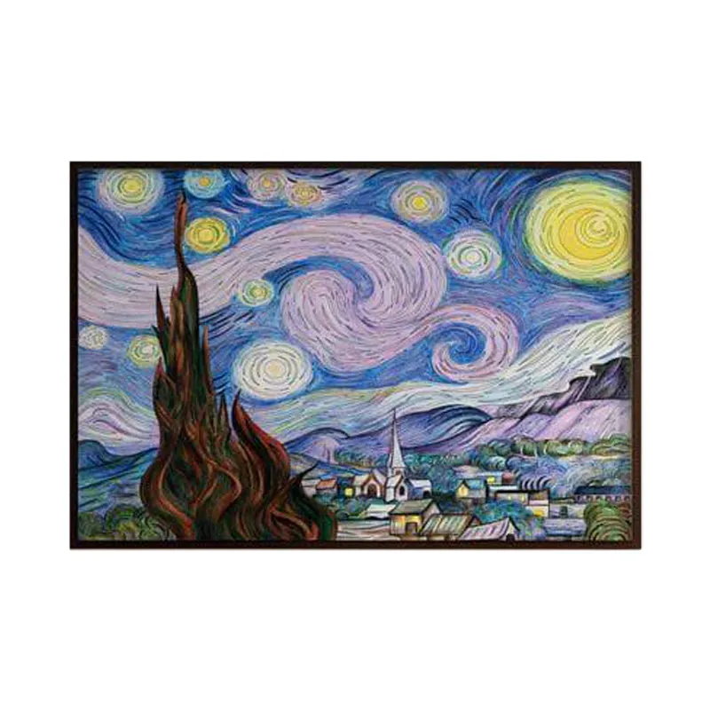 The Starry Night Remix II By Vincent Van Gogh - Black Frame media 6