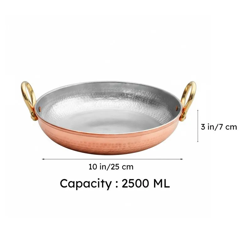 Montaro Glossy Copper Kadhai - 2500 mL media 12
