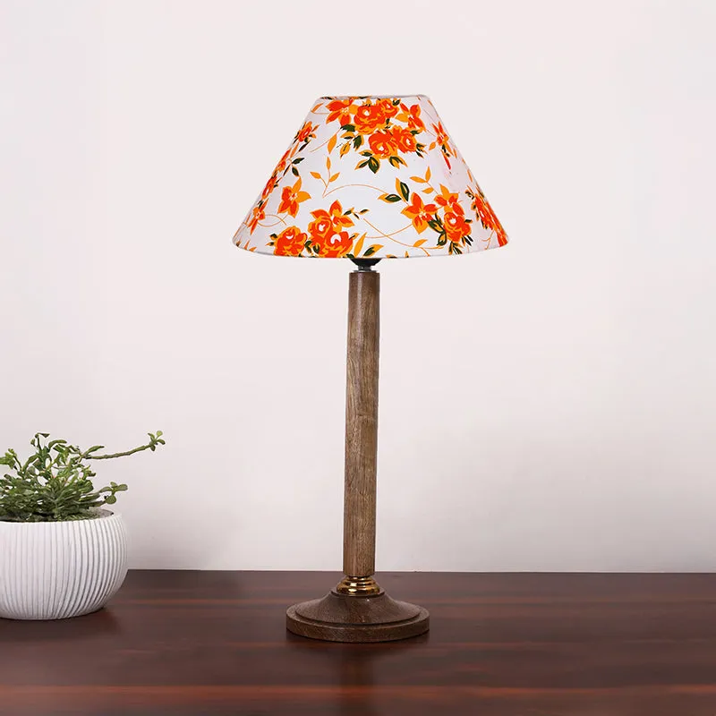 Garden Lights Table Lamp With Wooden Base media 3