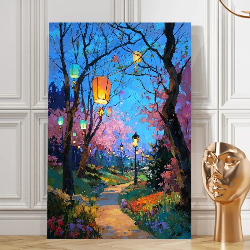 Mystic Glow Garden Path Canvas Wall Art media 7